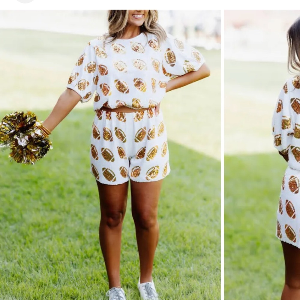 Sequin football set